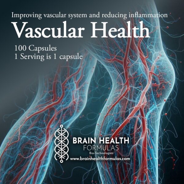 Vascular Health supplement capsules by Brain Health Formulas for vein support and circulation