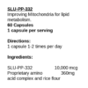 SLUPP332Ingredients 1 | Brain Health Formulas BioTechnologies