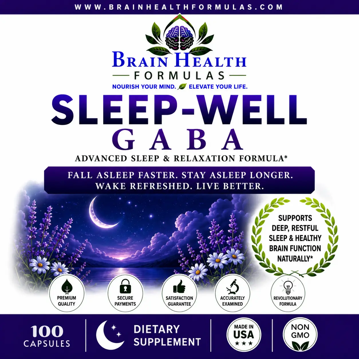 Brain Health Formulas Sleep Well Gaba Fall Asleep Faster Stay Asleep Longer Wake Refreshed Live Better Brain Health Formulas Sleep Well Gaba Fall Asleep Faster Stay Asleep Longer Wake Refreshed Live Better