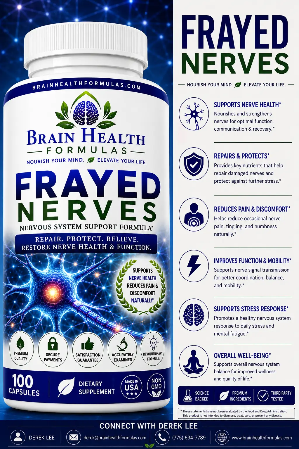 Frayed Nerves nervous system support formula Frayed Nerves nervous system support formula