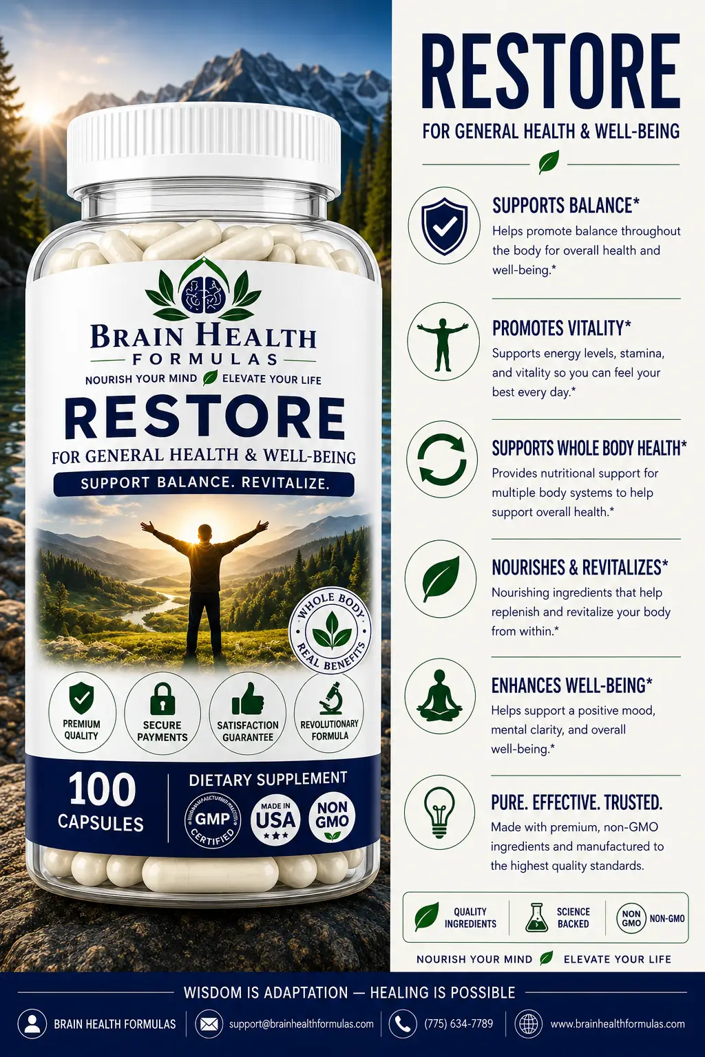 Restore for General Health & Well-Being Restore for General Health & Well-Being