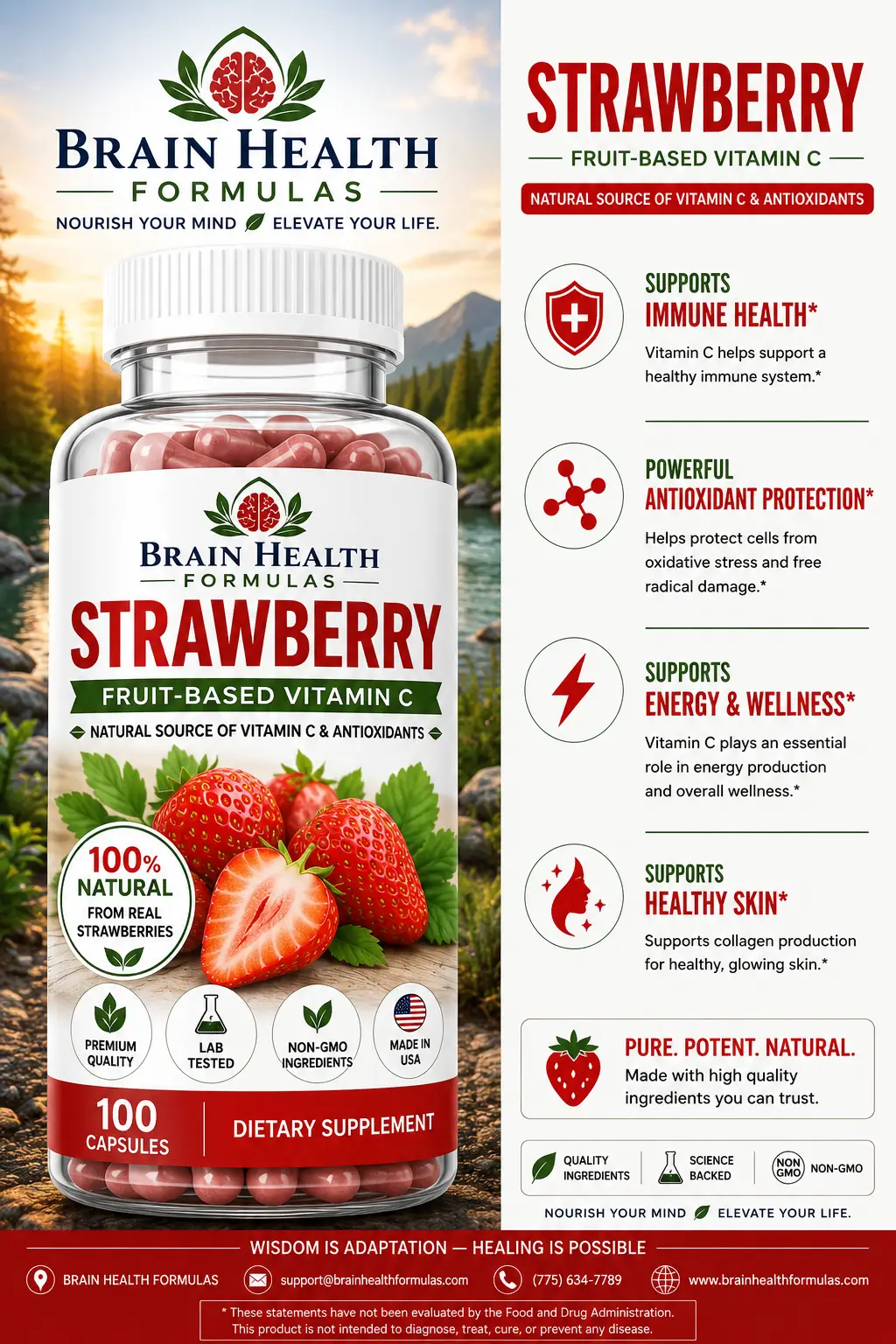 Strawberry Fruit-Based Vitamin C Strawberry Fruit-Based Vitamin C